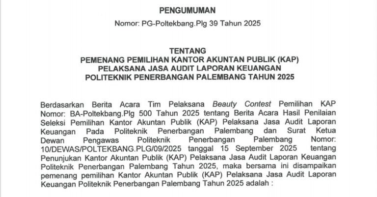 Pengumuman Pemenang Beauty Contest KAP