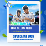 Hasil Kelulusan SIPENCATAR Program Non Reguler (Mandiri) Gelombang II Tahun 2026 Diumumkan.