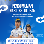Pengumuman Hasil Seleksi TPA, Psikotes, dan Wawancara SIPENCATAR Jalur Non Reguler (Mandiri) Gelombang 3 Tahun 2026.