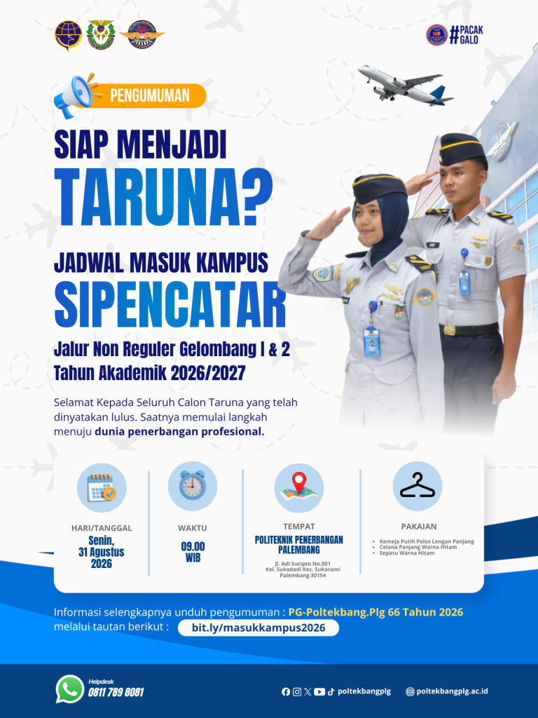 Pengumuman Resmi Jadwal Masuk Kampus SIPENCATAR Jalur Non Reguler Gelombang I dan II Tahun Akademik 2026/2027