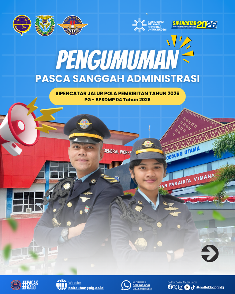 Pengumuman Pasca Sanggah Administrasi SIPENCATAR Pola Pembibitan Kementerian Perhubungan Tahun Akademik 2026/2027